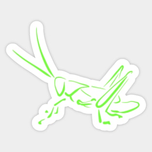 Green Grasshopper bug cricket Sticker